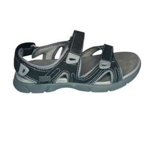 Womens Khombu Black Outdoor Sandals with Adjustable Straps